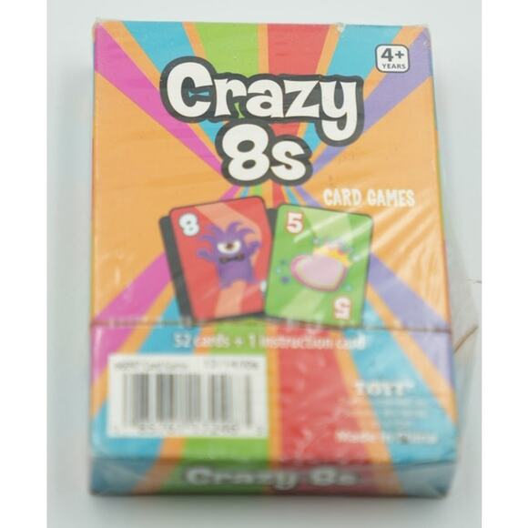 Crazy 8s Card Game for Kids - Brand New Sealed by Toysmith - Picture 2 of 2